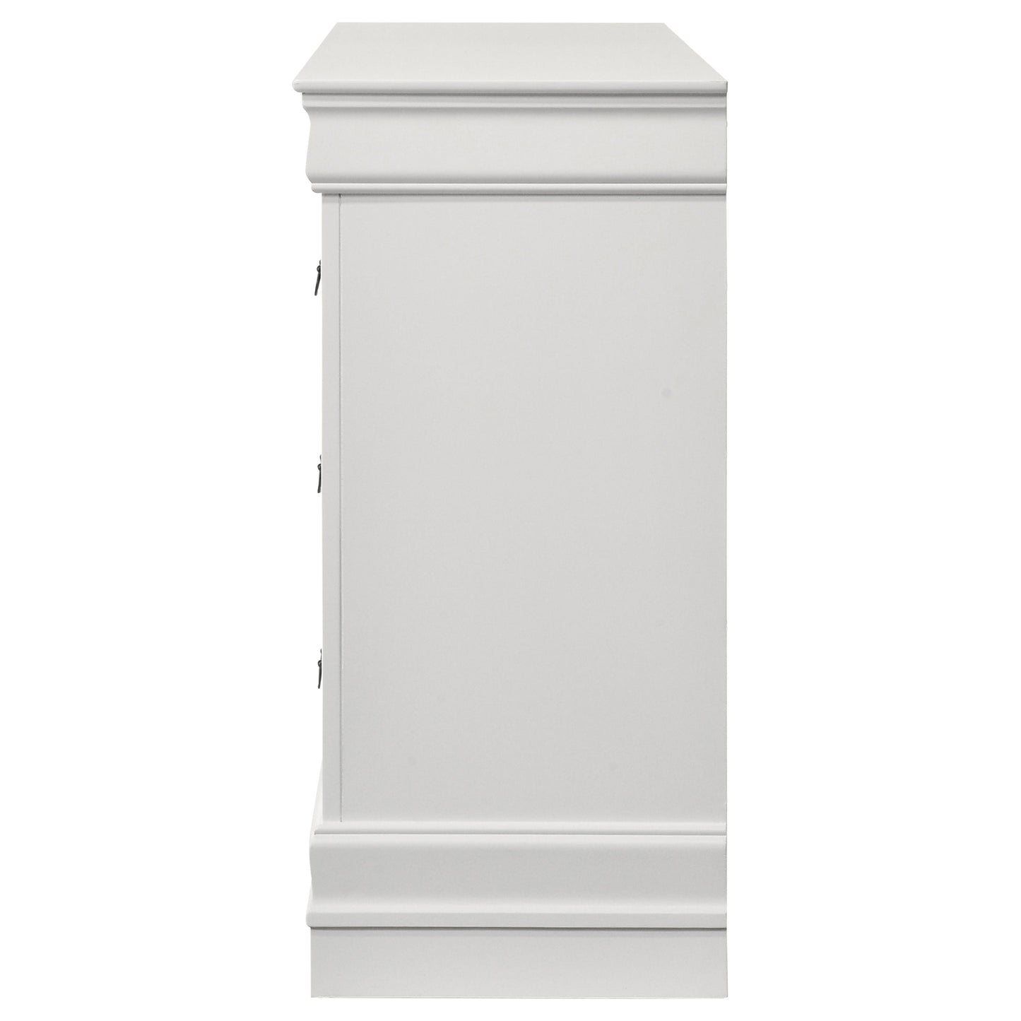 Louis Philippe 6-drawer Dresser and Mirror White