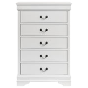 Louis Philippe 5-drawer Bedroom Chest Cappuccino