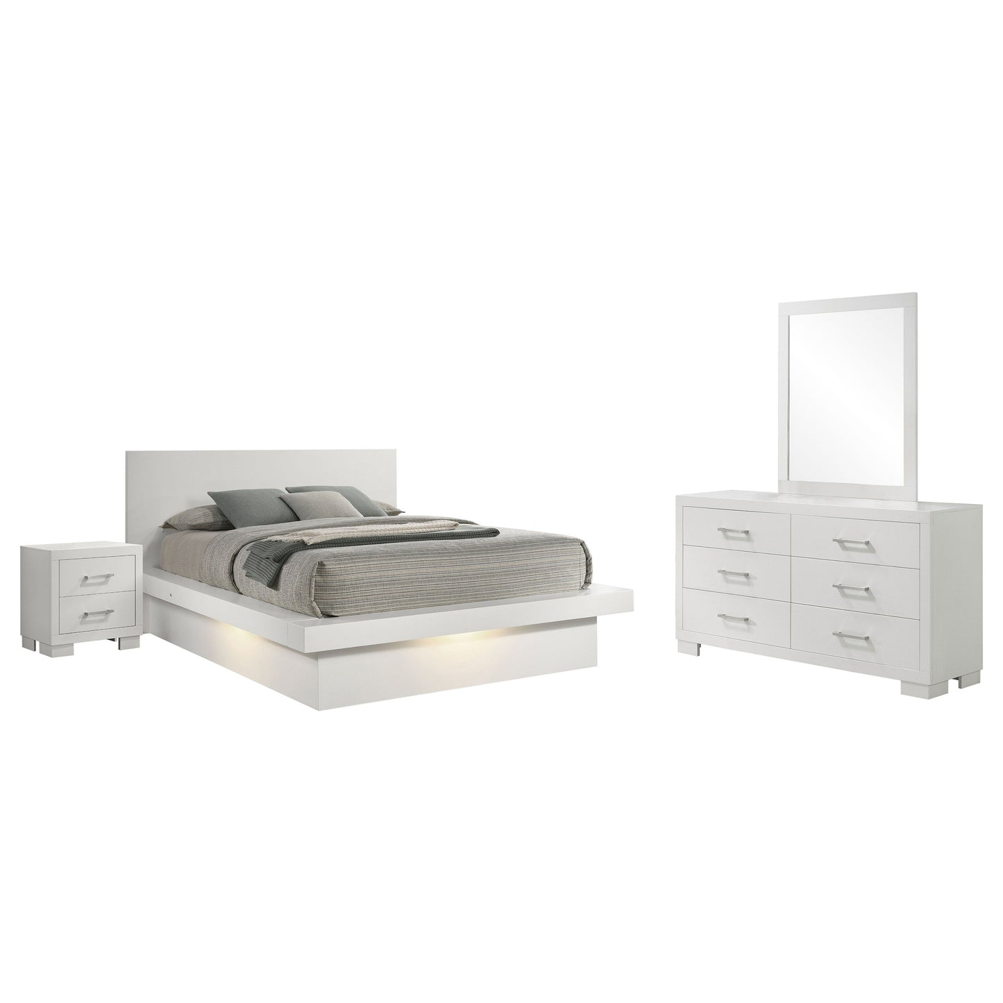 Conjunto de dormitorio Jessica Cappuccino