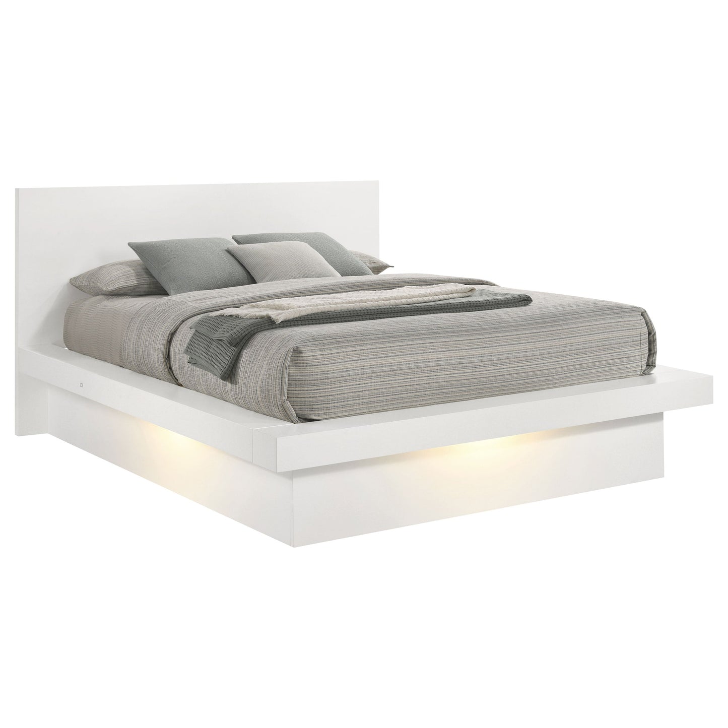 Estantería de almacenamiento con LED Jessica, color cama capuchino