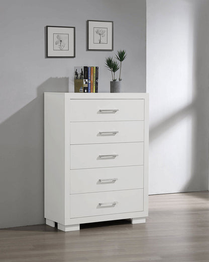 Jessica 5-drawer Bedroom Chest Cappuccino