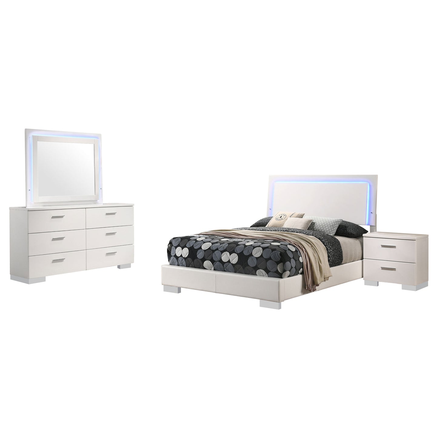 Felicity Bedroom Set White Gloss