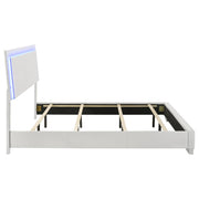 Felicity Wood  LED Panel Bed White High Gloss