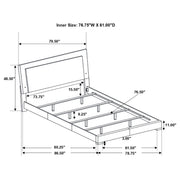 Felicity Wood  LED Panel Bed White High Gloss