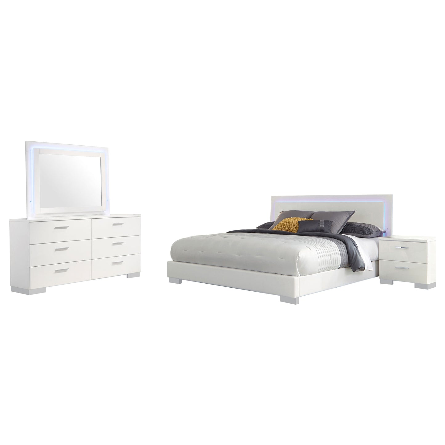 Felicity Bedroom Set White Gloss