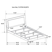 Felicity Wood  LED Panel Bed White High Gloss