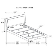 Felicity Wood  LED Panel Bed White High Gloss