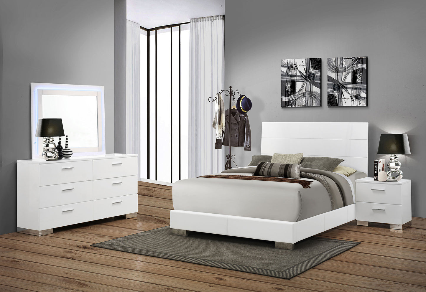 Felicity Bedroom Set White Gloss