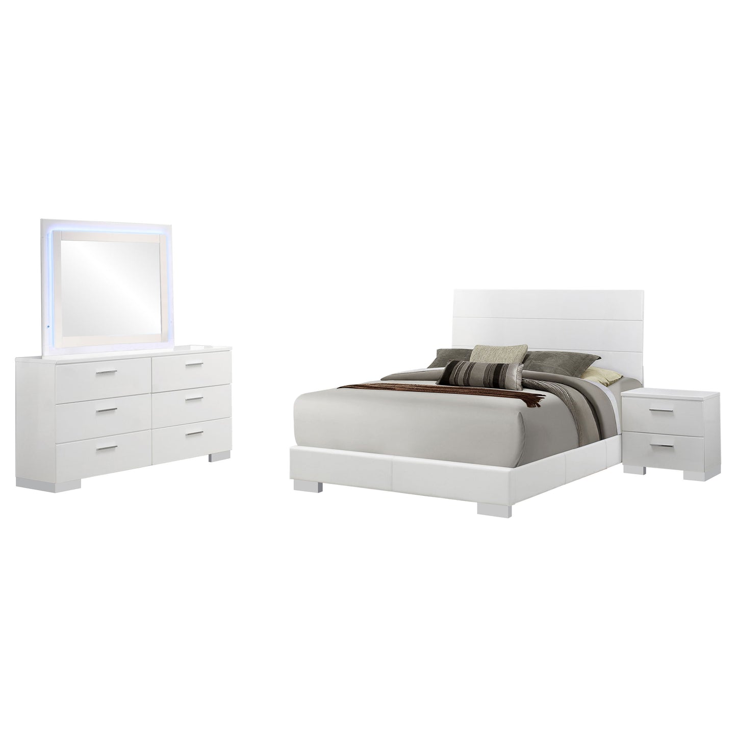 Felicity Bedroom Set White Gloss