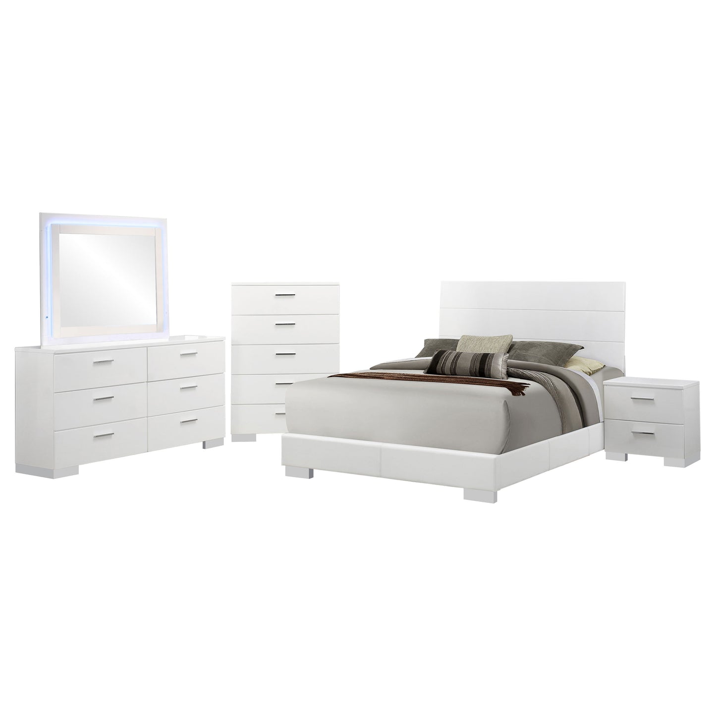 Felicity Bedroom Set White Gloss