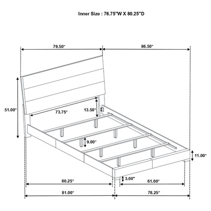 Felicity Wood Panel Bed White High Gloss