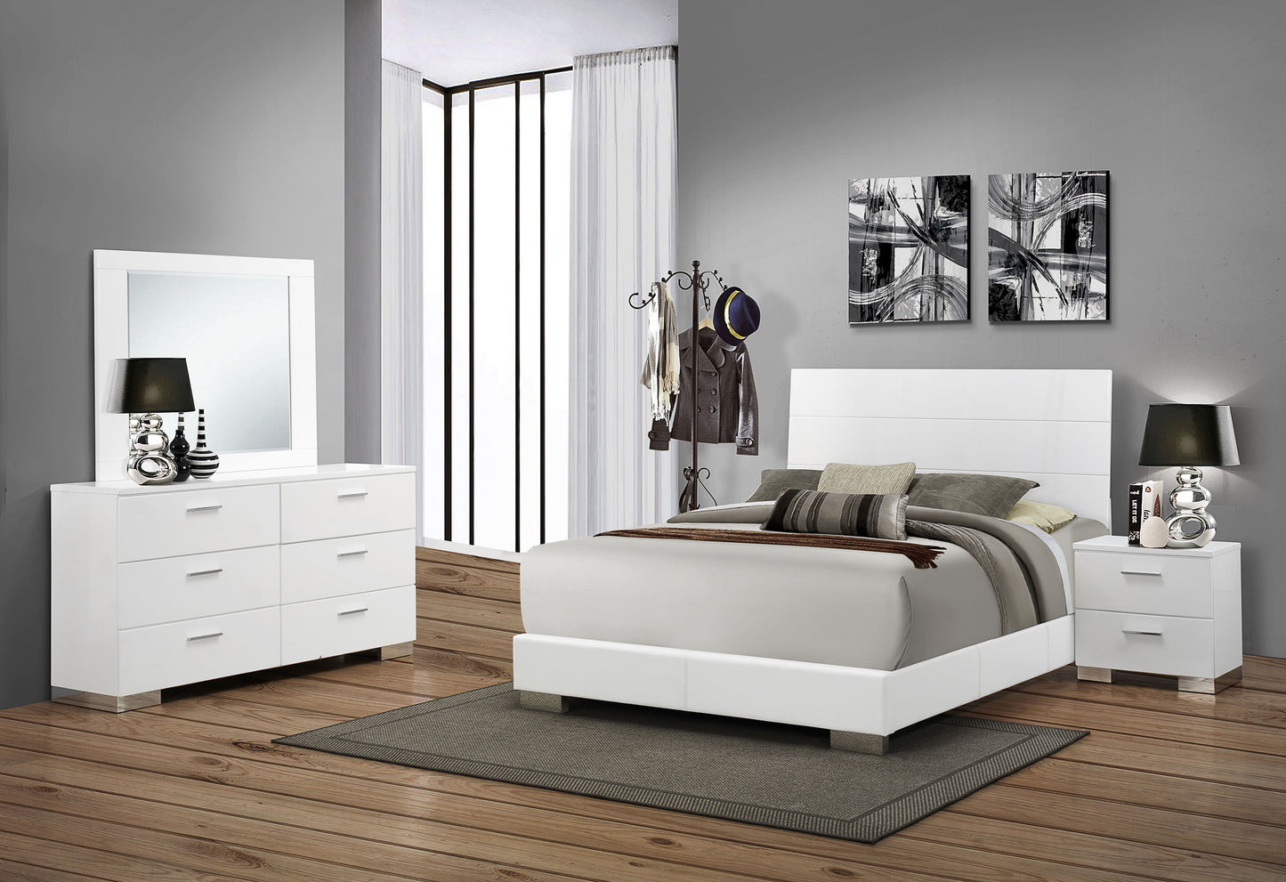 Felicity Bedroom Set White Gloss