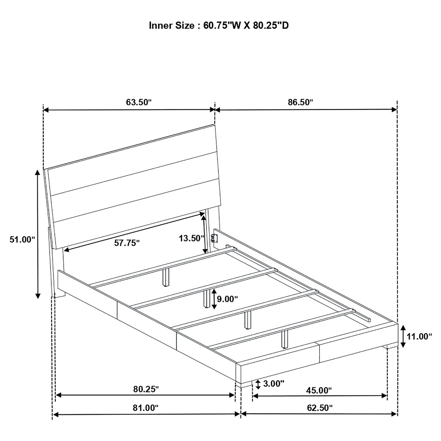 Felicity Wood Panel Bed White High Gloss