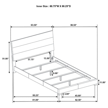 Felicity Wood Panel Bed White High Gloss