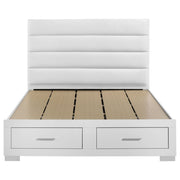 Cama con almacenaje Felicity blanca de alto brillo