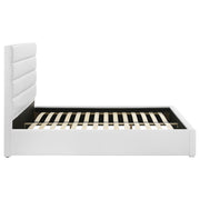 Cama de plataforma tapizada Felicity de 53 pulgadas, color blanco