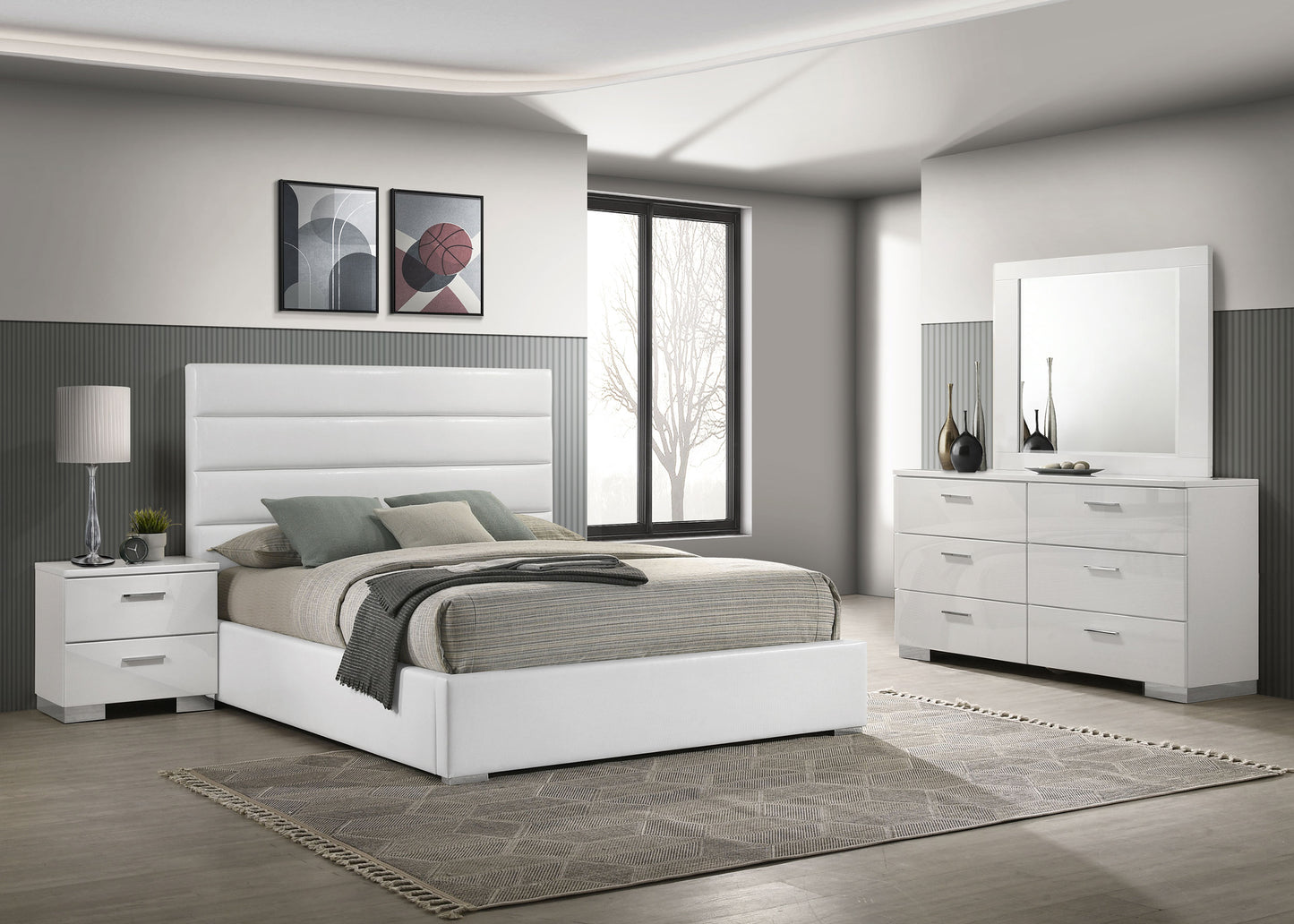 Felicity Bedroom Set White Gloss