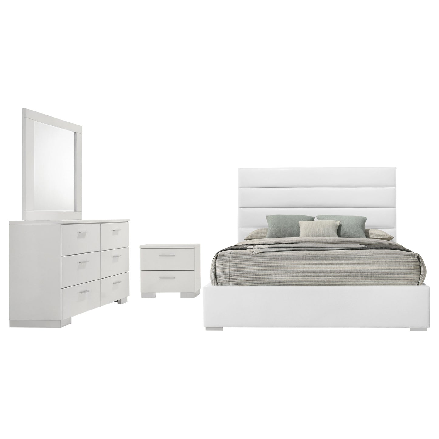 Felicity Bedroom Set White Gloss