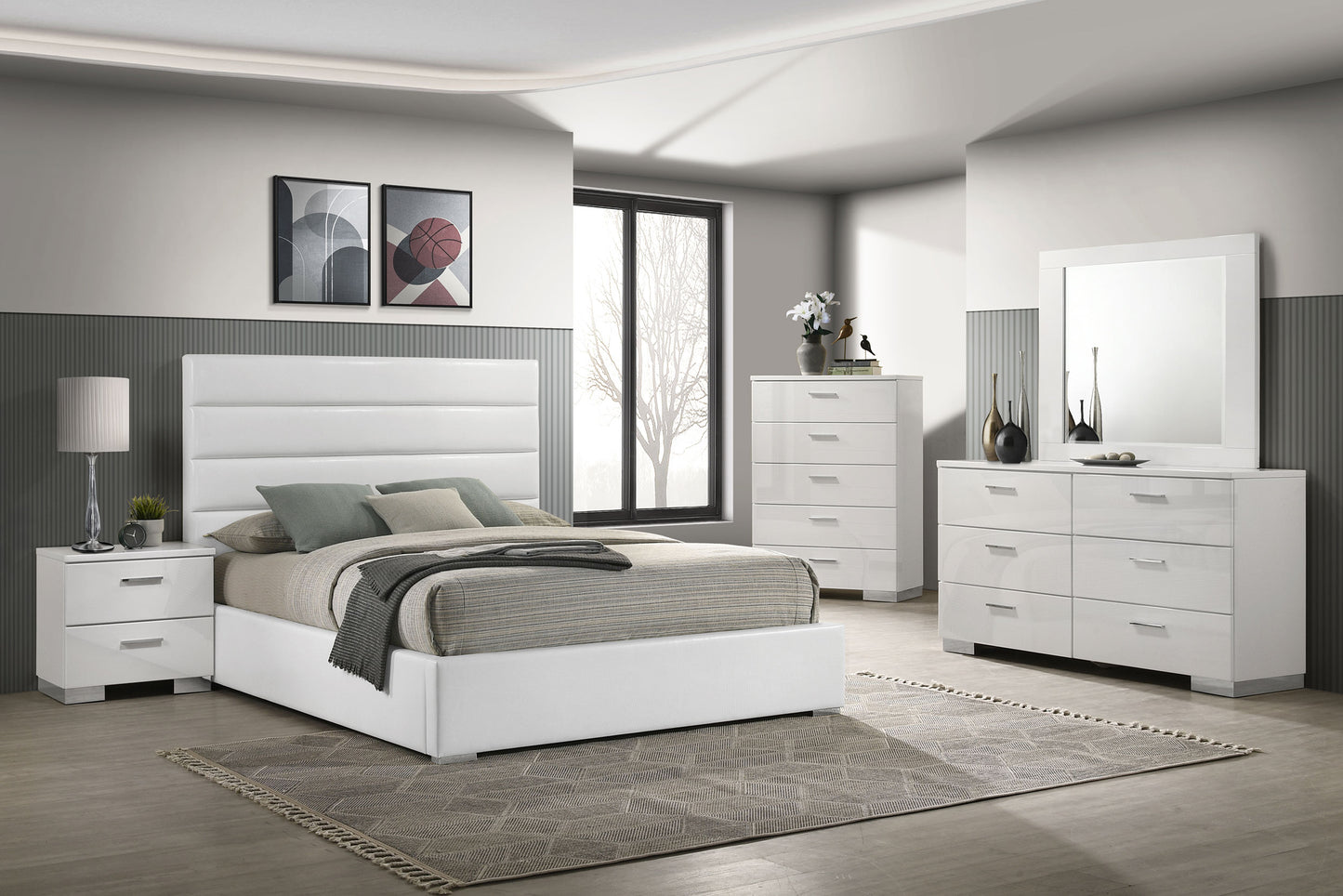 Felicity Bedroom Set White Gloss