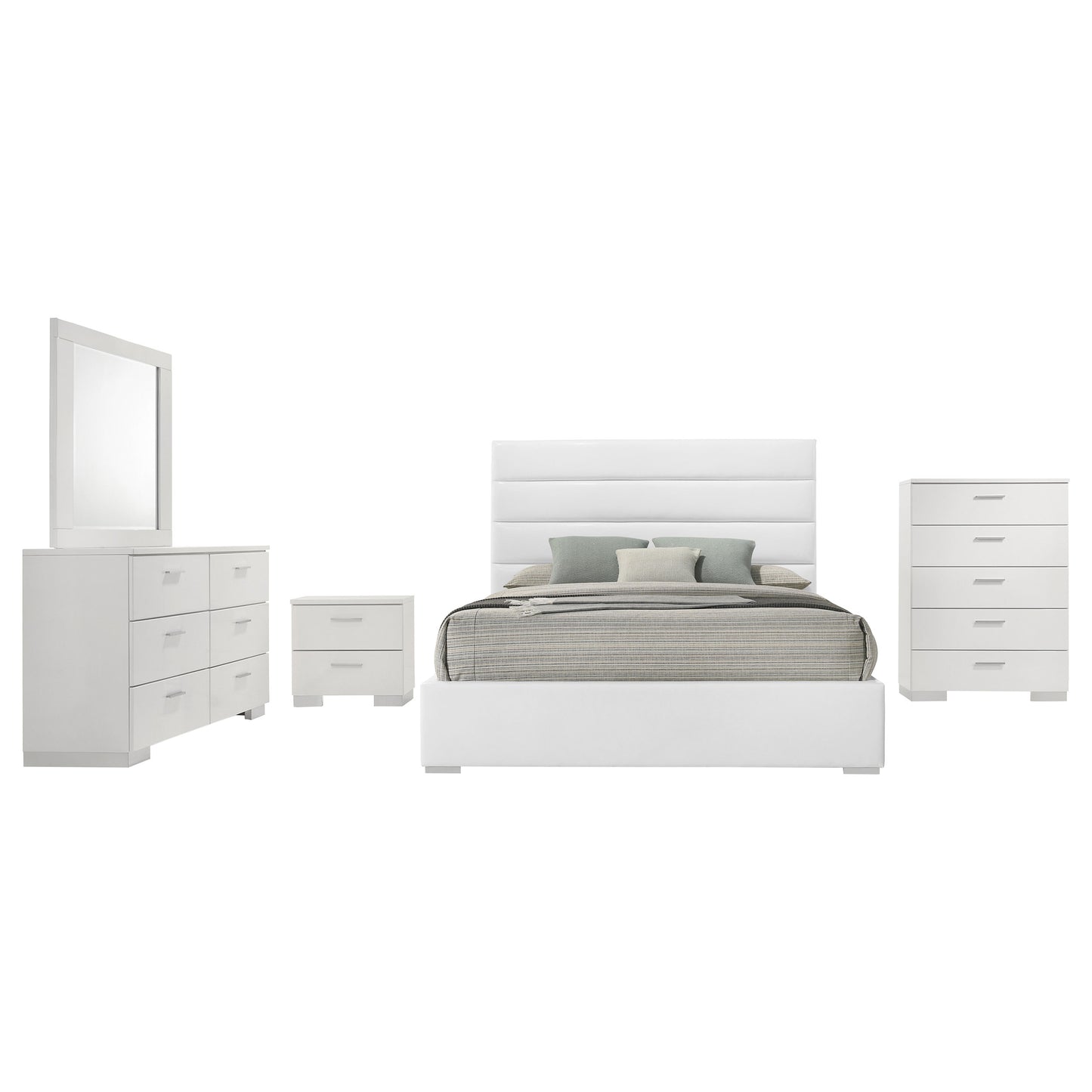 Felicity Bedroom Set White Gloss