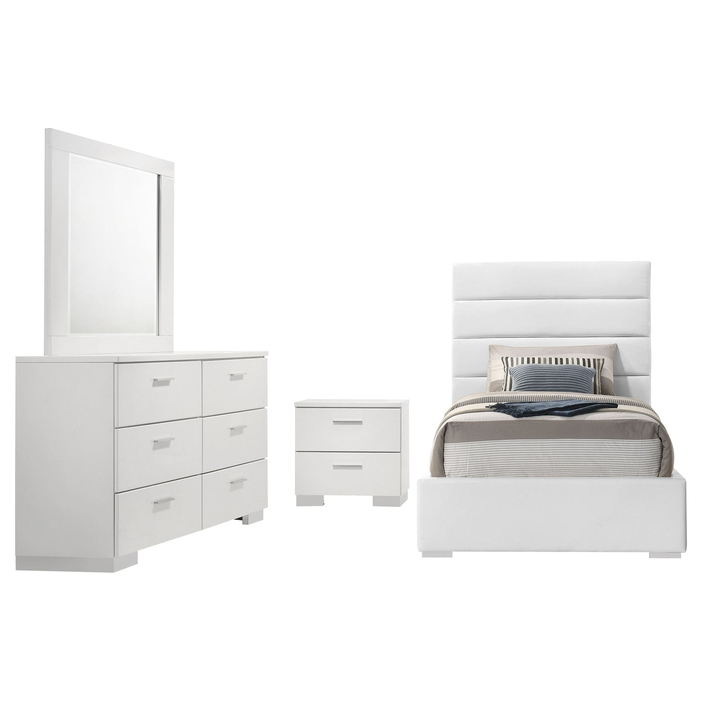 Felicity Bedroom Set White Gloss
