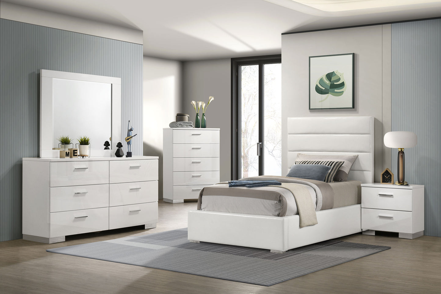 Felicity Bedroom Set White Gloss