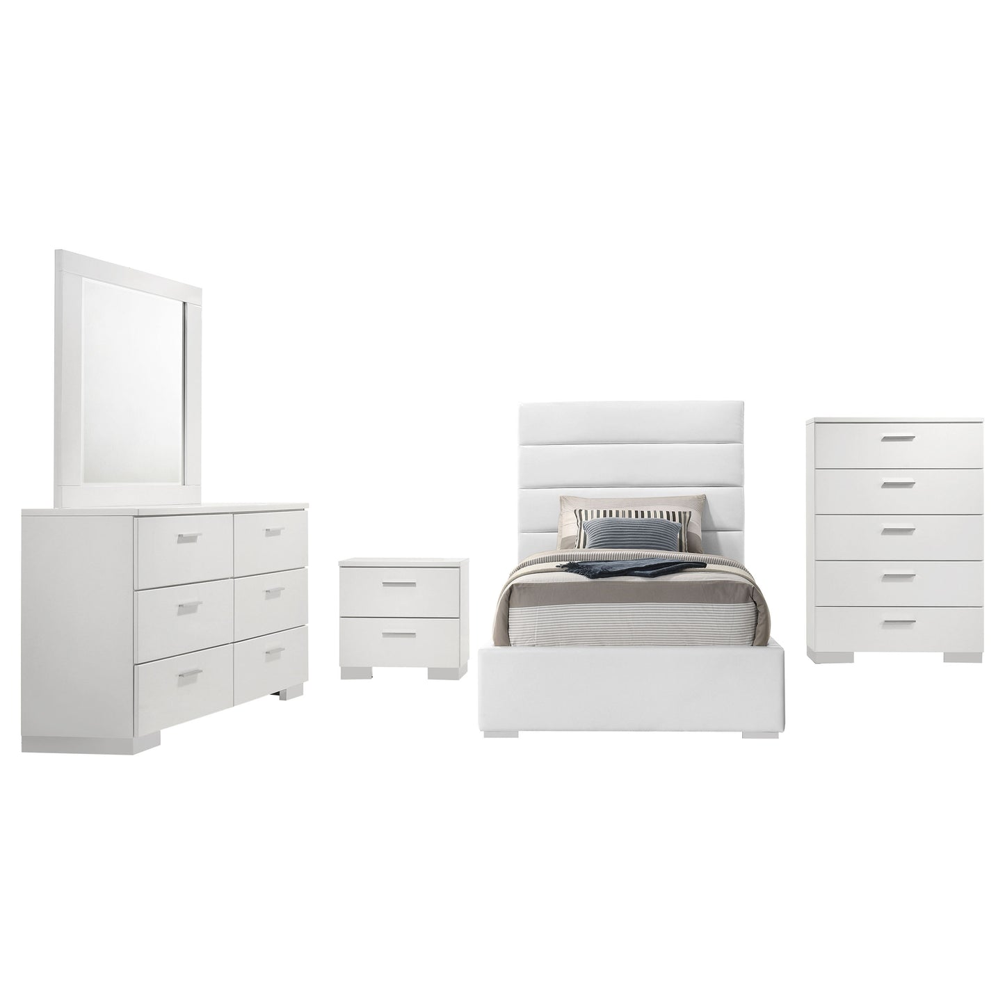 Felicity Bedroom Set White Gloss