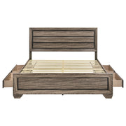 Kauffman Wood  Panel Bed Dark Cocoa