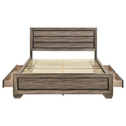 Kauffman Wood  Panel Bed Dark Cocoa