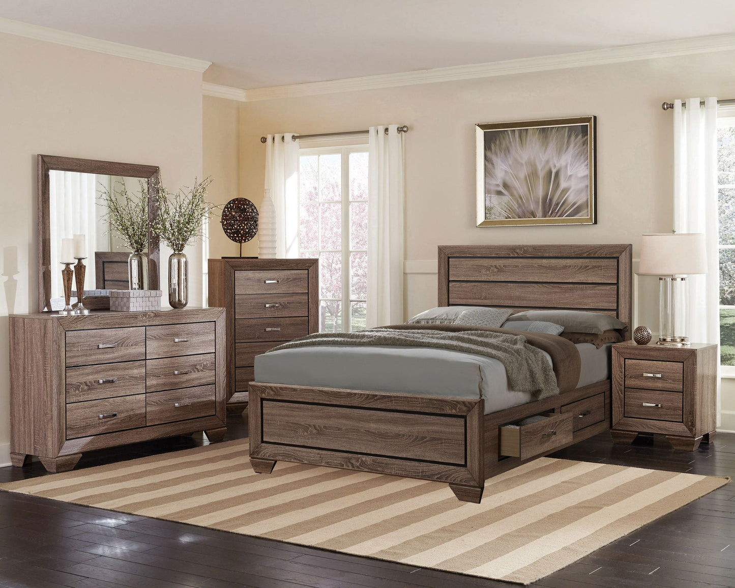 Kauffman  Bedroom Set Dark Cocoa