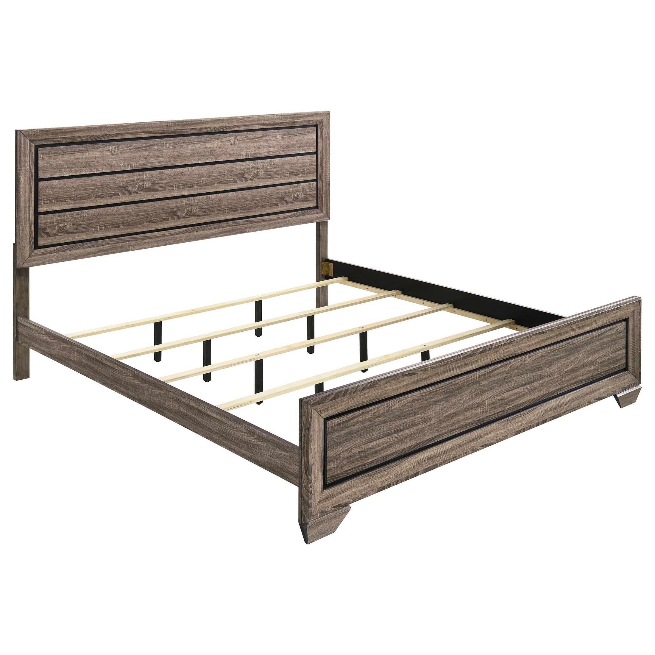 Kauffman Wood  Panel Bed Dark Cocoa