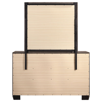 Cómoda Kauffman de 6 cajones color cacao oscuro