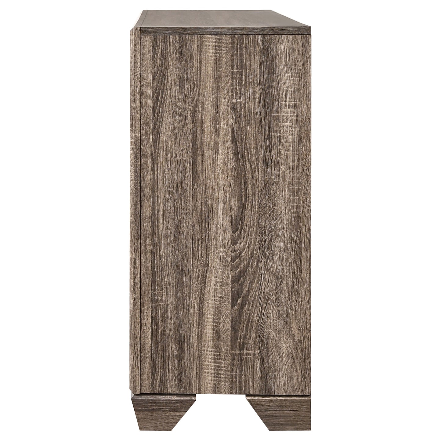 Cómoda Kauffman de 6 cajones color cacao oscuro