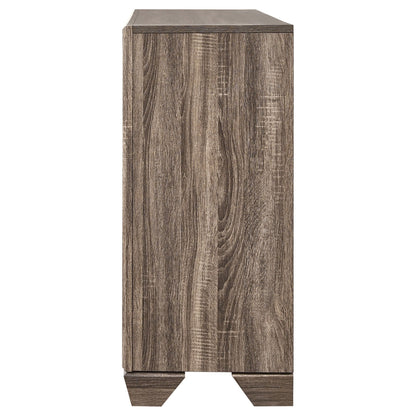 Cómoda Kauffman de 6 cajones color cacao oscuro