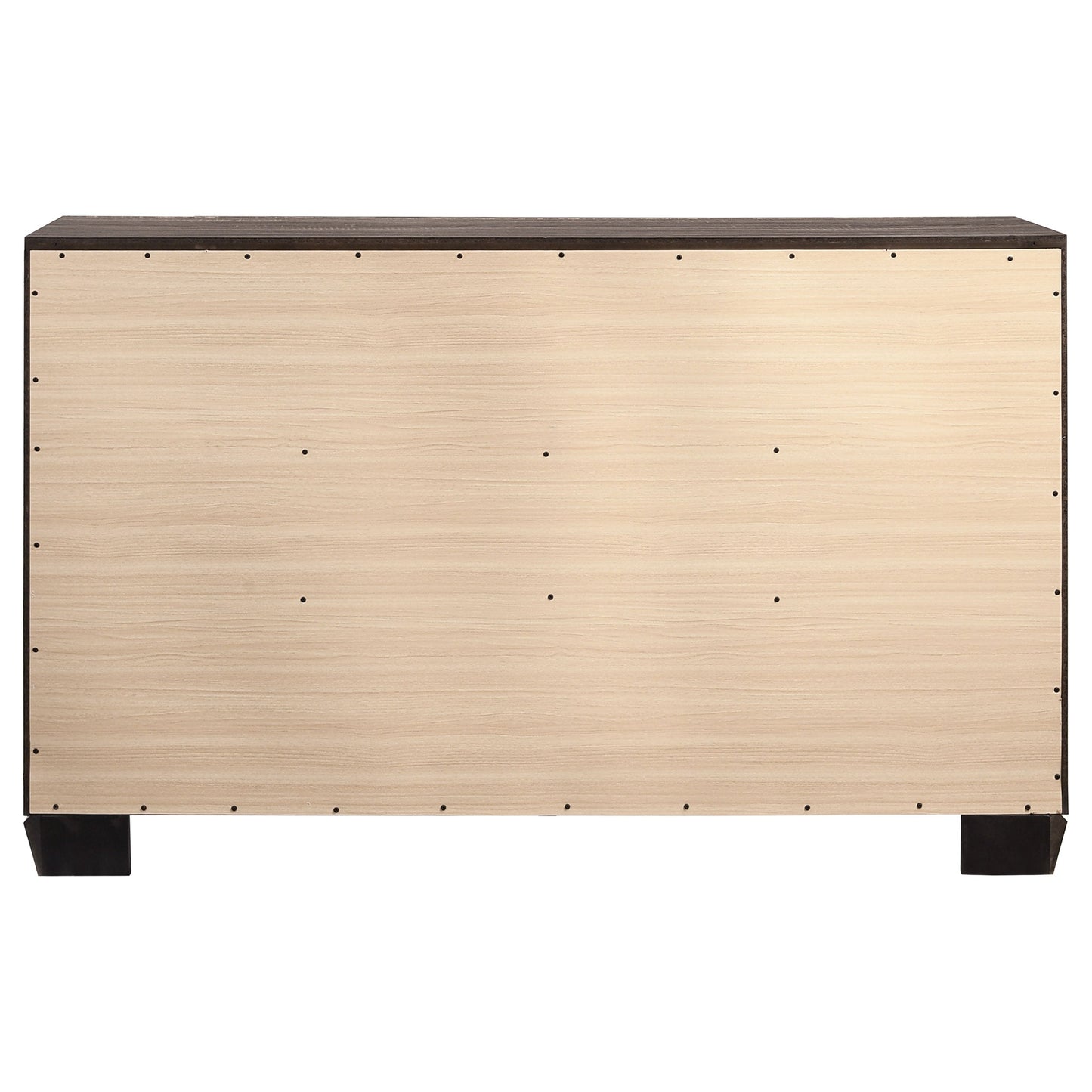 Cómoda Kauffman de 6 cajones color cacao oscuro