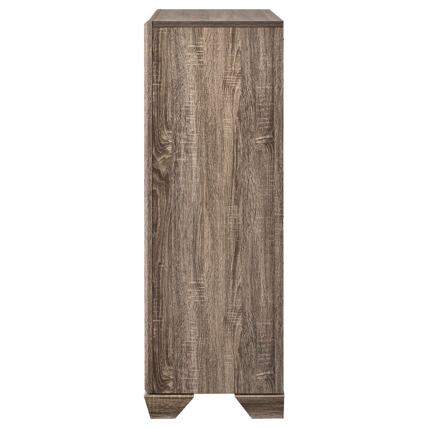 Cómoda de dormitorio Kauffman de 5 cajones en color cacao oscuro