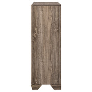 Cómoda de dormitorio Kauffman de 5 cajones en color cacao oscuro