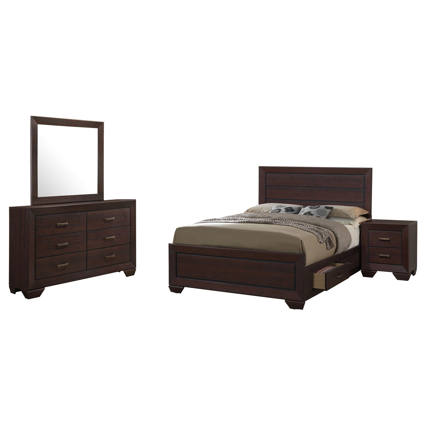 Kauffman  Bedroom Set Dark Cocoa
