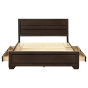 Kauffman Wood  Panel Bed Dark Cocoa