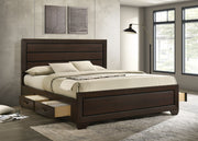 Kauffman Wood  Panel Bed Dark Cocoa