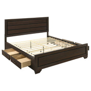 Kauffman Wood  Panel Bed Dark Cocoa