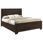 Kauffman Wood  Panel Bed Dark Cocoa