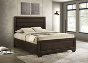 Kauffman Wood  Panel Bed Dark Cocoa