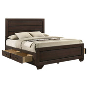 Kauffman Wood  Panel Bed Dark Cocoa