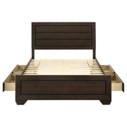 Kauffman Wood  Panel Bed Dark Cocoa