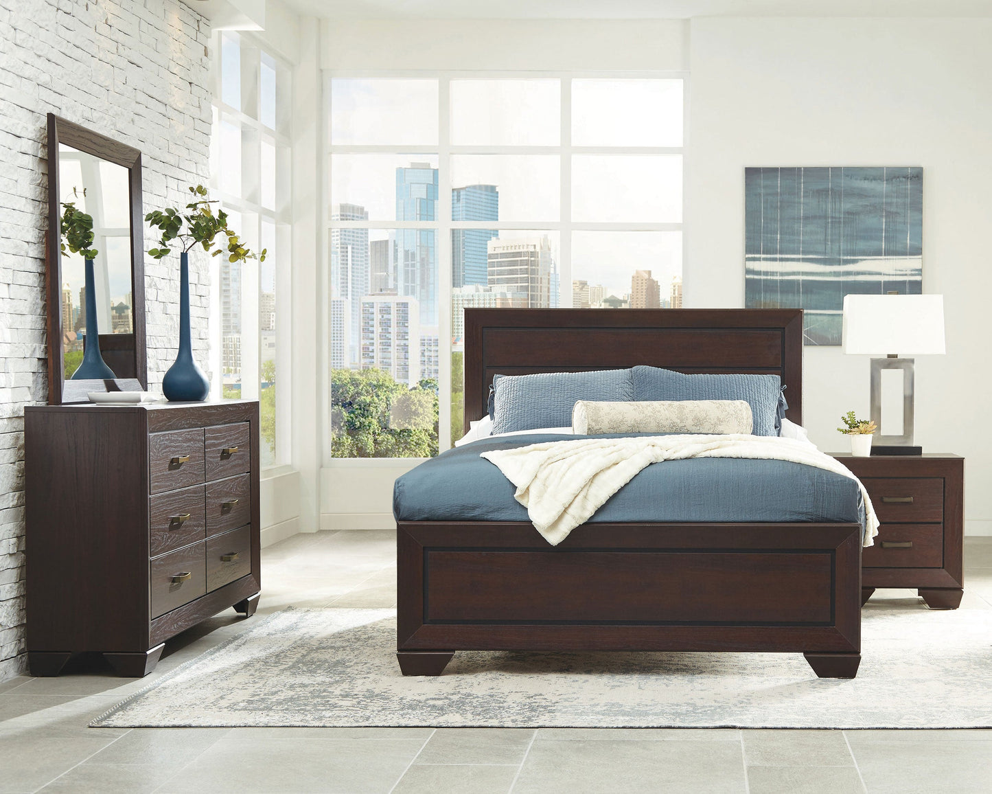 Kauffman  Bedroom Set Dark Cocoa
