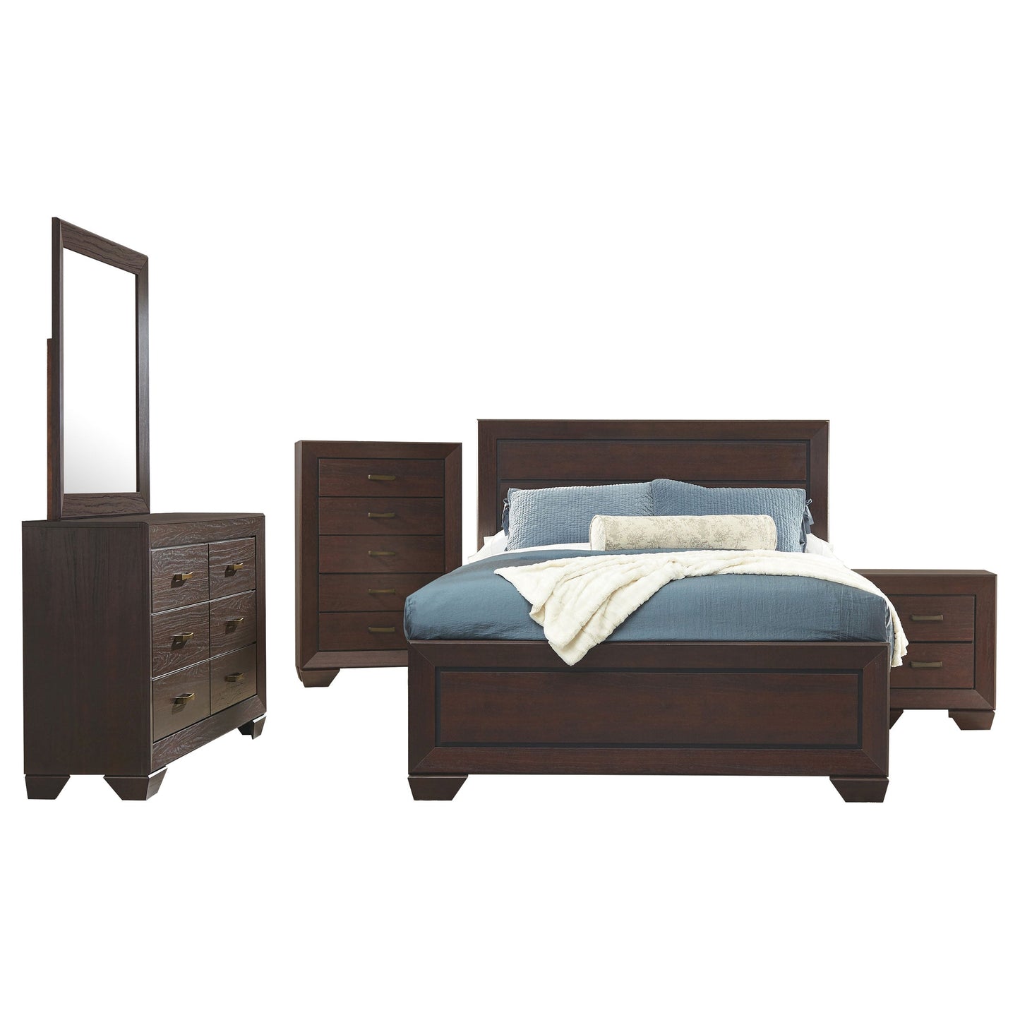 Kauffman  Bedroom Set Dark Cocoa