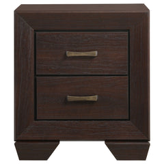Kauffman 2-drawer Nightstand Dark Cocoa