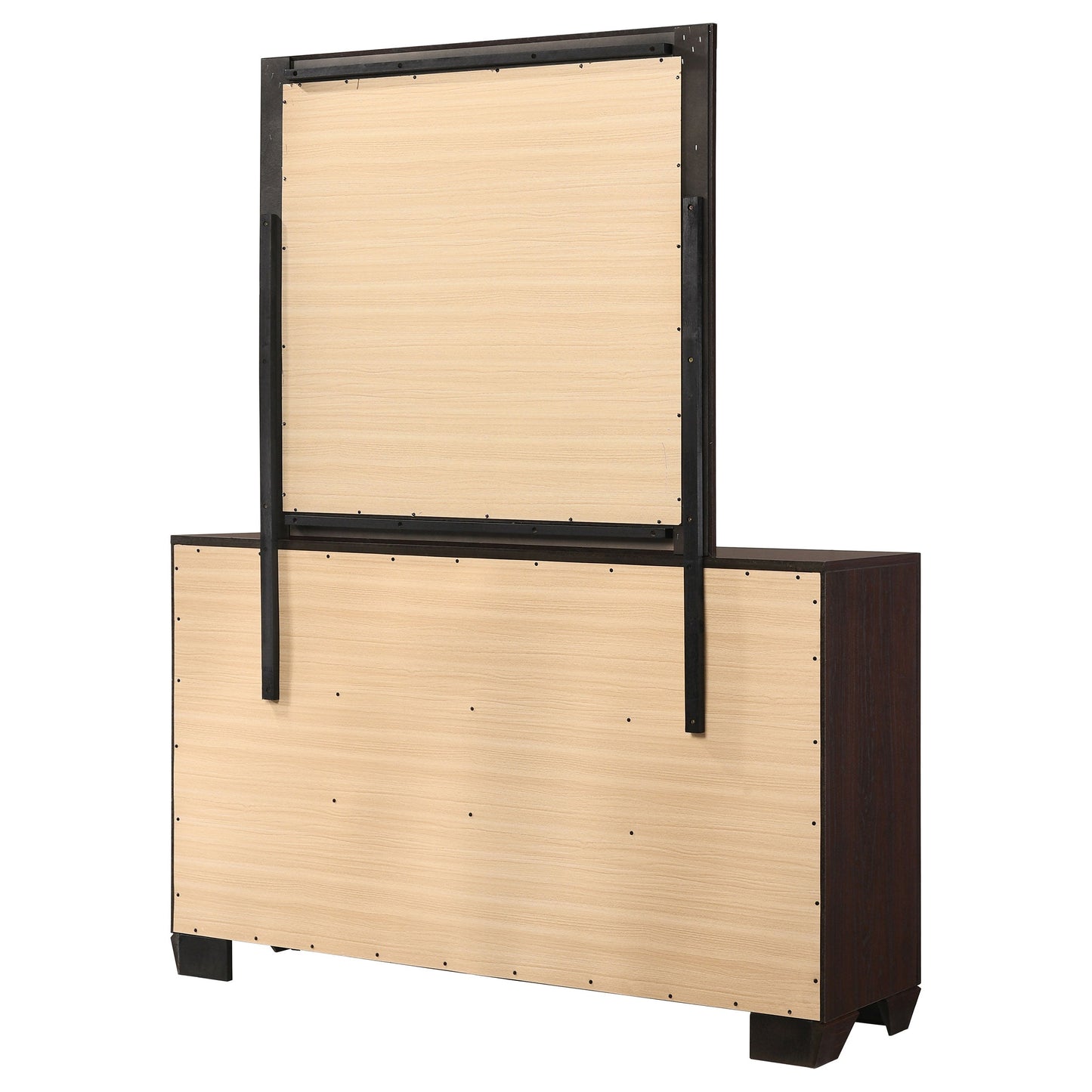 Cómoda Kauffman de 6 cajones color cacao oscuro