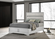 Cama Miranda de 51 pulgadas con paneles de almacenamiento de madera, color negro